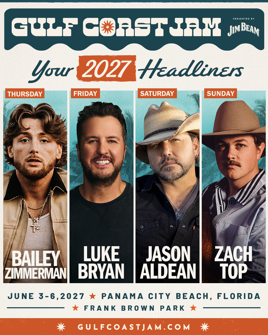 Gulf Coast Jam 2027 Headliners