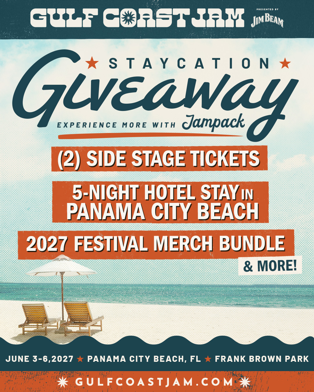 Gulf Coast Jam 2027 Ultimate Staycation Giveaway