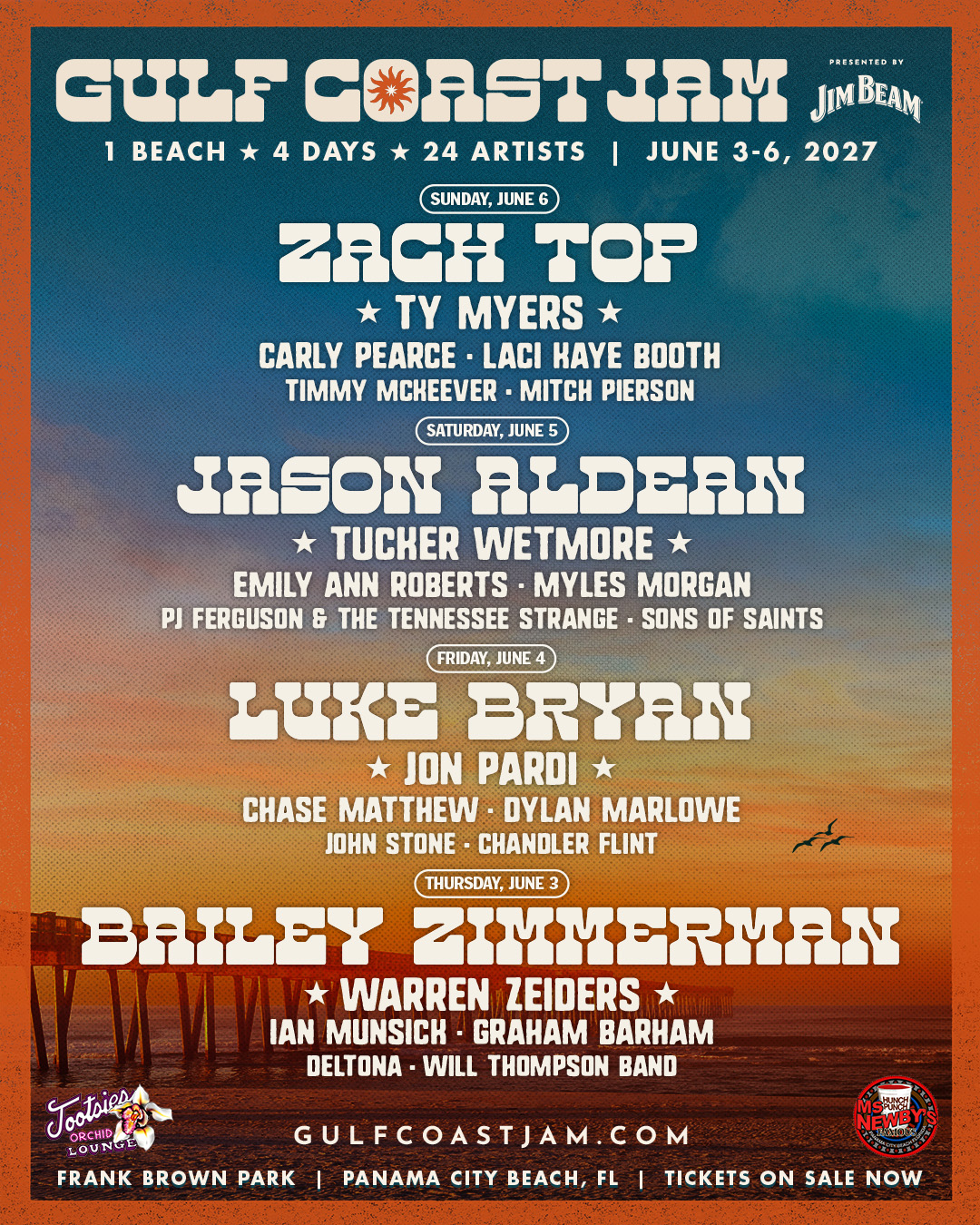 Gulf Coast Jam 2027 Full Lineup